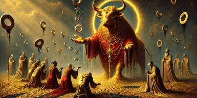 The Lord of Gifts conferring rings of power on the Nine Kings